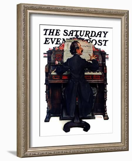 "Wedding March" Saturday Evening Post Cover, June 23,1928-Norman Rockwell-Framed Giclee Print