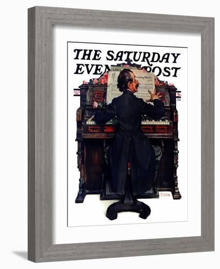 "Wedding March" Saturday Evening Post Cover, June 23,1928-Norman Rockwell-Framed Giclee Print