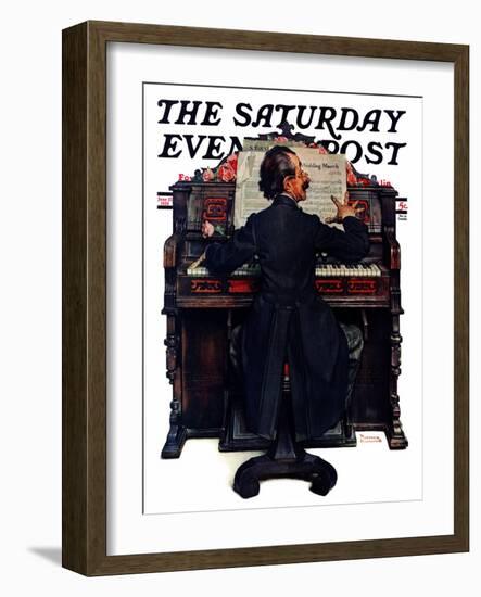 "Wedding March" Saturday Evening Post Cover, June 23,1928-Norman Rockwell-Framed Giclee Print