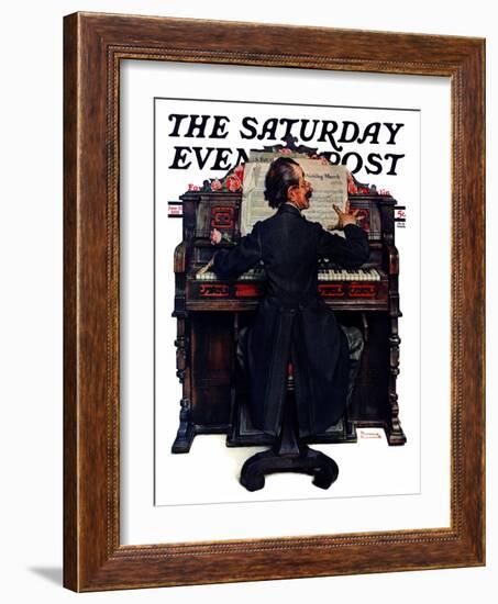 "Wedding March" Saturday Evening Post Cover, June 23,1928-Norman Rockwell-Framed Giclee Print