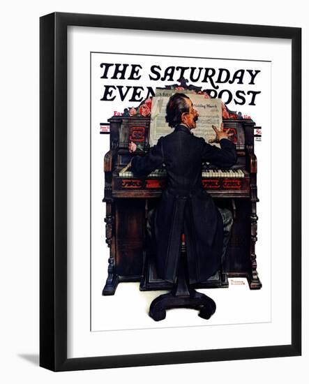 "Wedding March" Saturday Evening Post Cover, June 23,1928-Norman Rockwell-Framed Giclee Print