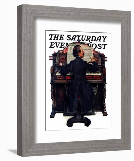 "Wedding March" Saturday Evening Post Cover, June 23,1928-Norman Rockwell-Framed Giclee Print