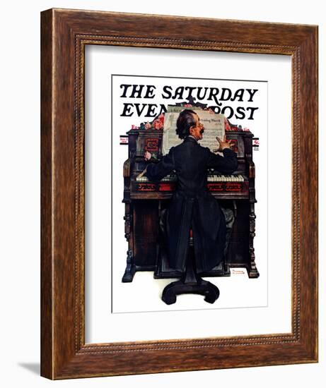 "Wedding March" Saturday Evening Post Cover, June 23,1928-Norman Rockwell-Framed Giclee Print