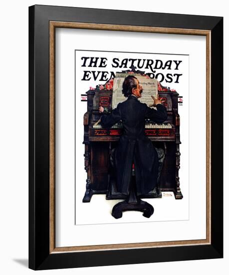 "Wedding March" Saturday Evening Post Cover, June 23,1928-Norman Rockwell-Framed Giclee Print