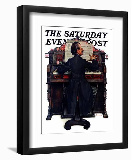 "Wedding March" Saturday Evening Post Cover, June 23,1928-Norman Rockwell-Framed Giclee Print