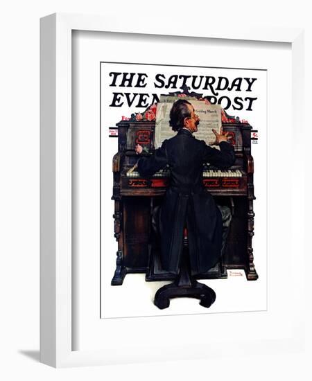 "Wedding March" Saturday Evening Post Cover, June 23,1928-Norman Rockwell-Framed Giclee Print