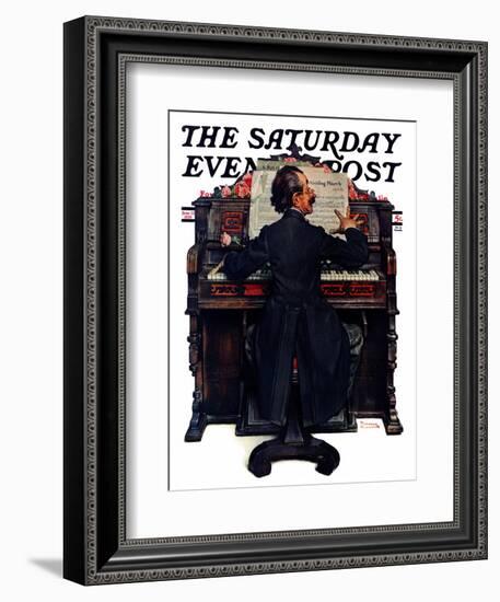 "Wedding March" Saturday Evening Post Cover, June 23,1928-Norman Rockwell-Framed Giclee Print