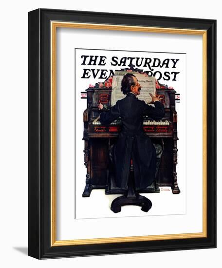 "Wedding March" Saturday Evening Post Cover, June 23,1928-Norman Rockwell-Framed Giclee Print