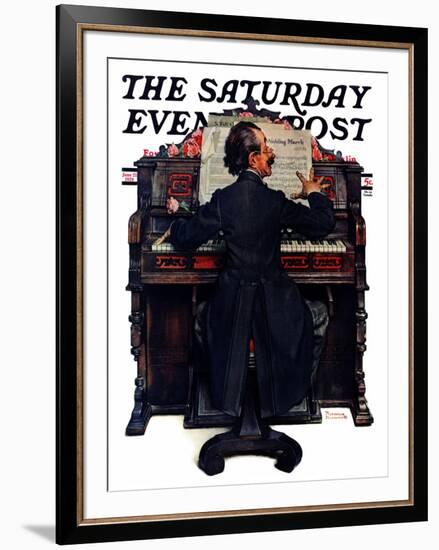 "Wedding March" Saturday Evening Post Cover, June 23,1928-Norman Rockwell-Framed Giclee Print