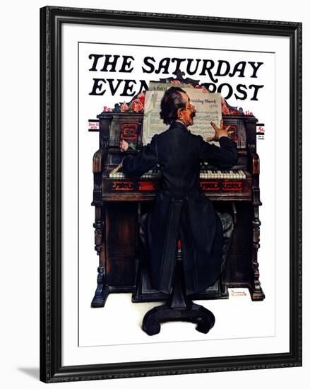 "Wedding March" Saturday Evening Post Cover, June 23,1928-Norman Rockwell-Framed Giclee Print