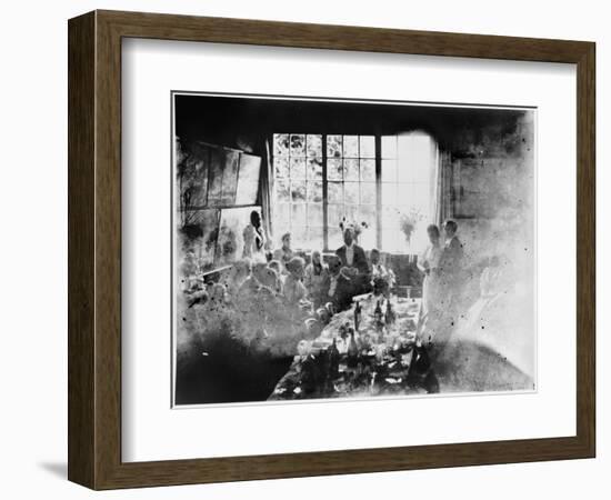 Wedding Meal of Suzanne Hoschede and Theodore Earl Butler, 20 July 1892 (B/W Print)-null-Framed Giclee Print