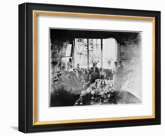 Wedding Meal of Suzanne Hoschede and Theodore Earl Butler, 20 July 1892 (B/W Print)-null-Framed Giclee Print