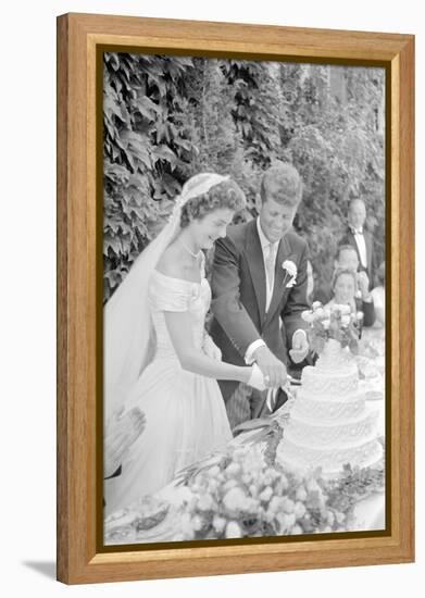 Wedding of Jackie Bouvier and Senator John F. Kennedy at Newport, Rhode Island, 1953-Toni Frissell-Framed Premier Image Canvas