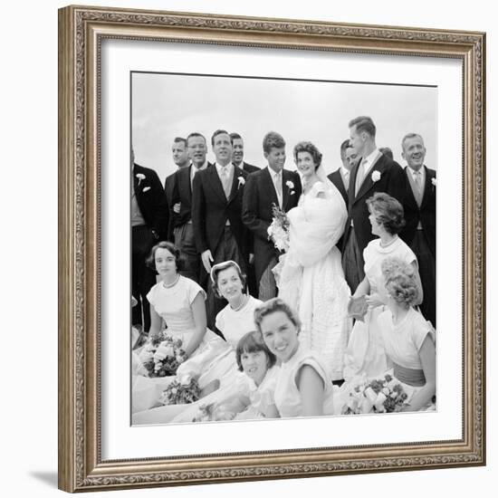 Wedding of Jackie Bouvier and Senator John F. Kennedy at Newport, Rhode Island, 1953-Toni Frissell-Framed Photographic Print