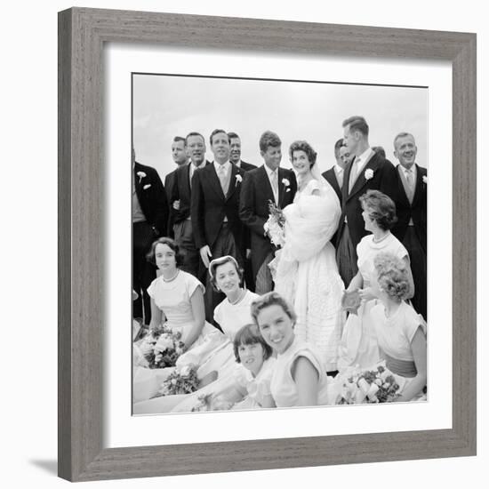 Wedding of Jackie Bouvier and Senator John F. Kennedy at Newport, Rhode Island, 1953-Toni Frissell-Framed Photographic Print