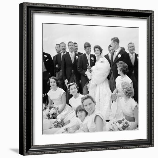 Wedding of Jackie Bouvier and Senator John F. Kennedy at Newport, Rhode Island, 1953-Toni Frissell-Framed Photographic Print