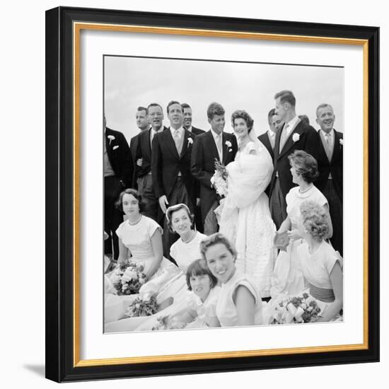 Wedding of Jackie Bouvier and Senator John F. Kennedy at Newport, Rhode Island, 1953-Toni Frissell-Framed Photographic Print