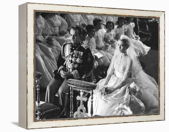 Wedding of Prince Rainier of Monaco to American Actress Grace Kelly-Thomas D^ Mcavoy-Framed Premier Image Canvas