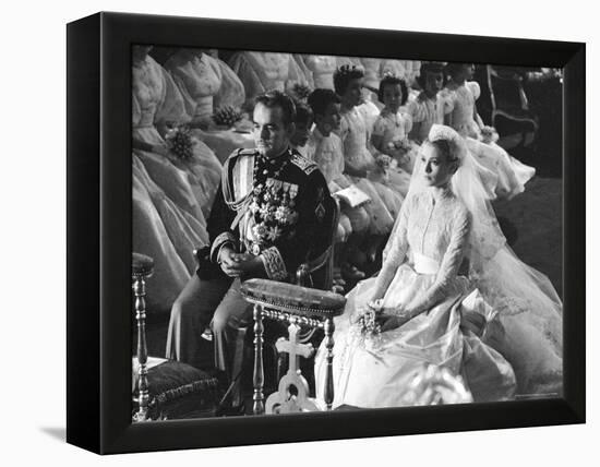 Wedding of Prince Rainier of Monaco to American Actress Grace Kelly-Thomas D^ Mcavoy-Framed Premier Image Canvas