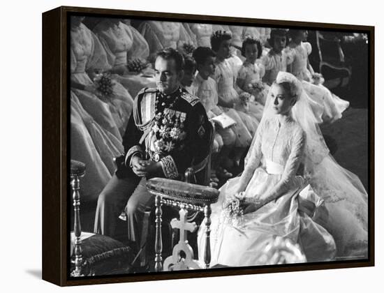 Wedding of Prince Rainier of Monaco to American Actress Grace Kelly-Thomas D^ Mcavoy-Framed Premier Image Canvas