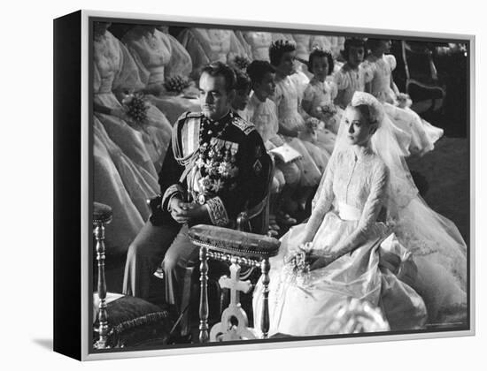 Wedding of Prince Rainier of Monaco to American Actress Grace Kelly-Thomas D^ Mcavoy-Framed Premier Image Canvas