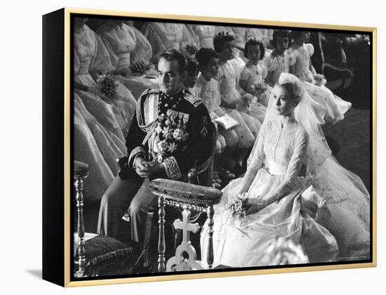 Wedding of Prince Rainier of Monaco to American Actress Grace Kelly-Thomas D^ Mcavoy-Framed Premier Image Canvas