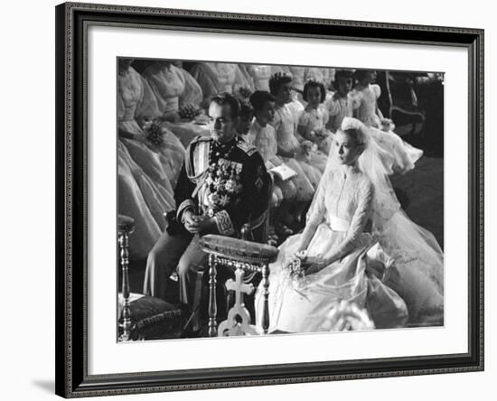Wedding of Prince Rainier of Monaco to American Actress Grace Kelly-Thomas D^ Mcavoy-Framed Premium Photographic Print