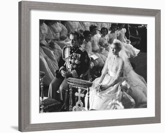 Wedding of Prince Rainier of Monaco to American Actress Grace Kelly-Thomas D^ Mcavoy-Framed Premium Photographic Print