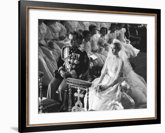 Wedding of Prince Rainier of Monaco to American Actress Grace Kelly-Thomas D^ Mcavoy-Framed Premium Photographic Print