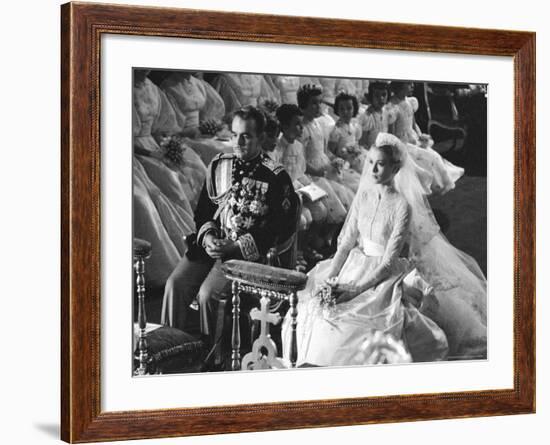 Wedding of Prince Rainier of Monaco to American Actress Grace Kelly-Thomas D^ Mcavoy-Framed Premium Photographic Print