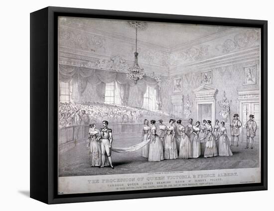 Wedding of Queen Victoria and Prince Albert, St James's Palace, Westminster, London, 1840-Louis Maria Lefevre-Framed Premier Image Canvas