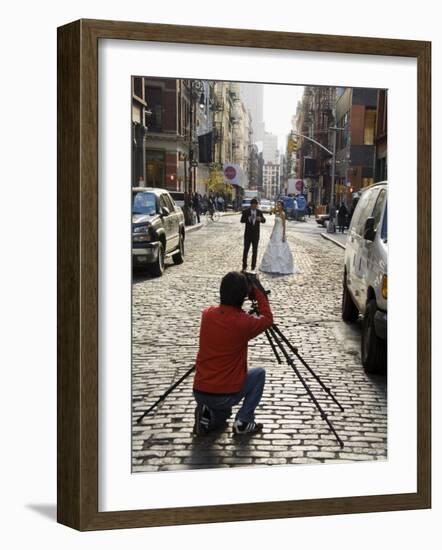 Wedding Photo Shoot in Soho, Manhattan, New York City, New York, USA-R H Productions-Framed Photographic Print