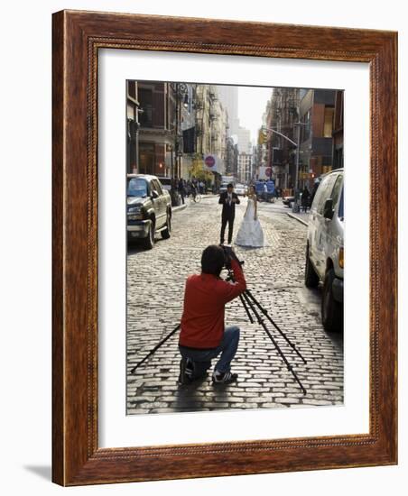 Wedding Photo Shoot in Soho, Manhattan, New York City, New York, USA-R H Productions-Framed Photographic Print