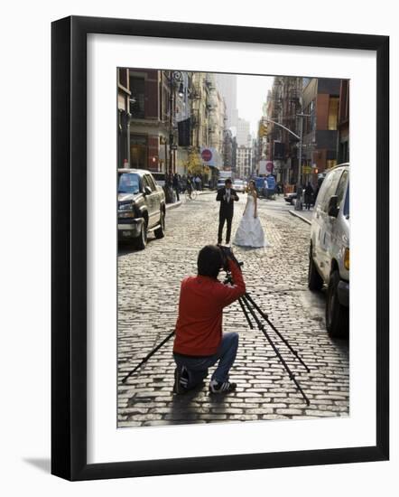 Wedding Photo Shoot in Soho, Manhattan, New York City, New York, USA-R H Productions-Framed Photographic Print