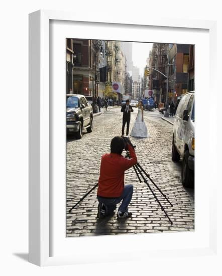 Wedding Photo Shoot in Soho, Manhattan, New York City, New York, USA-R H Productions-Framed Photographic Print