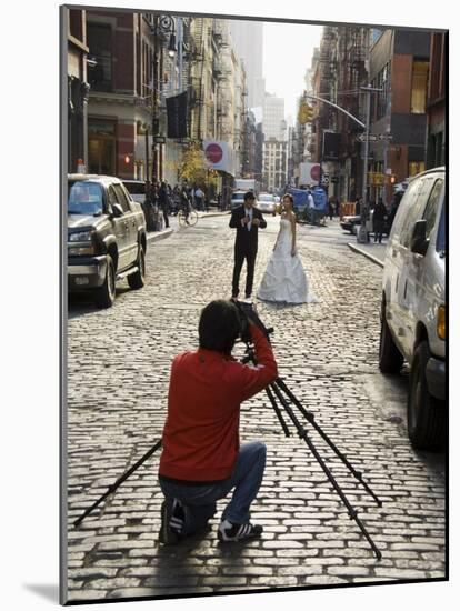 Wedding Photo Shoot in Soho, Manhattan, New York City, New York, USA-R H Productions-Mounted Photographic Print