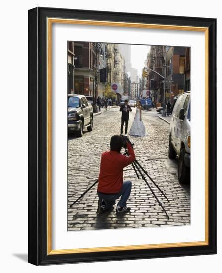 Wedding Photo Shoot in Soho, Manhattan, New York City, New York, USA-R H Productions-Framed Photographic Print