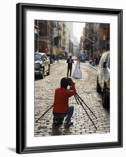 Wedding Photo Shoot in Soho, Manhattan, New York City, New York, USA-R H Productions-Framed Photographic Print