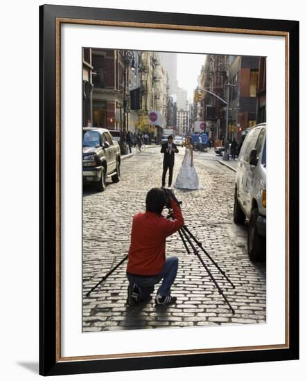 Wedding Photo Shoot in Soho, Manhattan, New York City, New York, USA-R H Productions-Framed Photographic Print