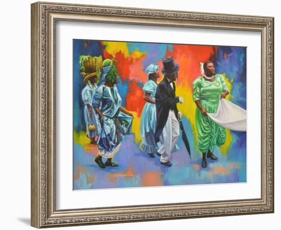 Wedding Procession  2017  (oil on board)-Colin Bootman-Framed Giclee Print