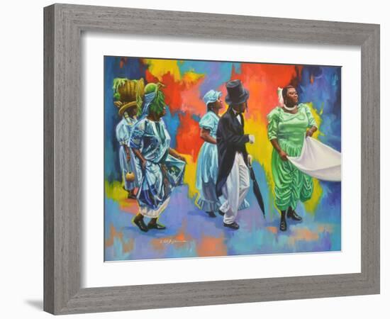 Wedding Procession  2017  (oil on board)-Colin Bootman-Framed Giclee Print