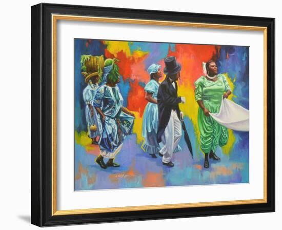 Wedding Procession  2017  (oil on board)-Colin Bootman-Framed Giclee Print