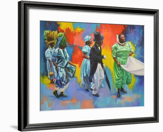 Wedding Procession  2017  (oil on board)-Colin Bootman-Framed Giclee Print