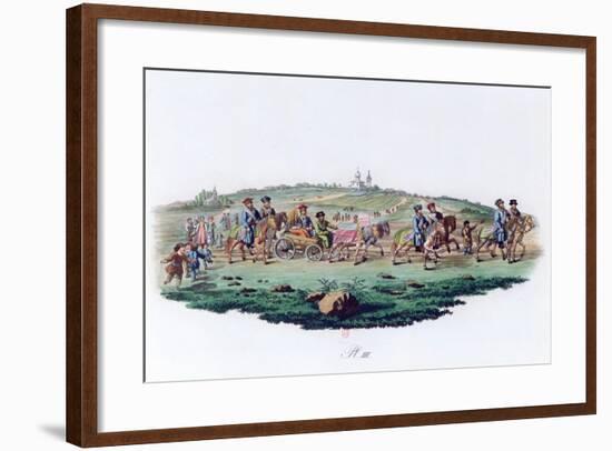 Wedding Procession, Russia, 1820-null-Framed Giclee Print