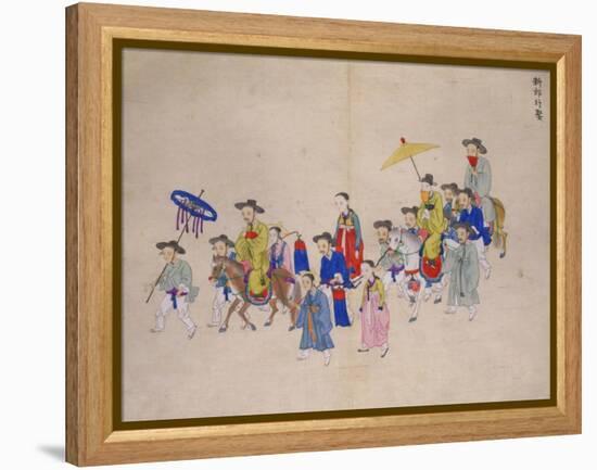 Wedding Procession with Groom-Kim Junkeun-Framed Premier Image Canvas