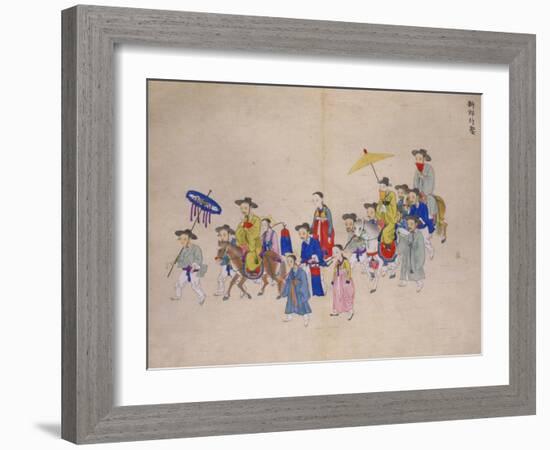 Wedding Procession with Groom-Kim Junkeun-Framed Giclee Print