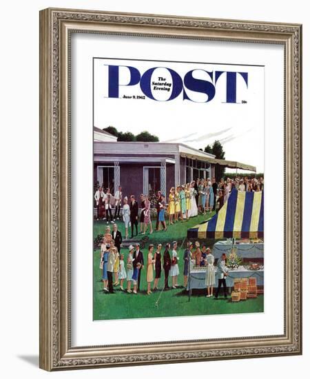 "Wedding Reception," Saturday Evening Post Cover, June 9, 1962-Ben Kimberly Prins-Framed Giclee Print