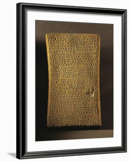 Wedge-Shaped Tablet Engraved with Ritual Text, Artifact from Ugarit-null-Framed Photographic Print