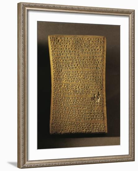 Wedge-Shaped Tablet Engraved with Ritual Text, Artifact from Ugarit-null-Framed Photographic Print