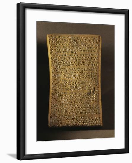 Wedge-Shaped Tablet Engraved with Ritual Text, Artifact from Ugarit-null-Framed Photographic Print